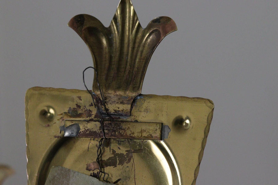 A Pair of Mid Century Swedish Brass Sconces