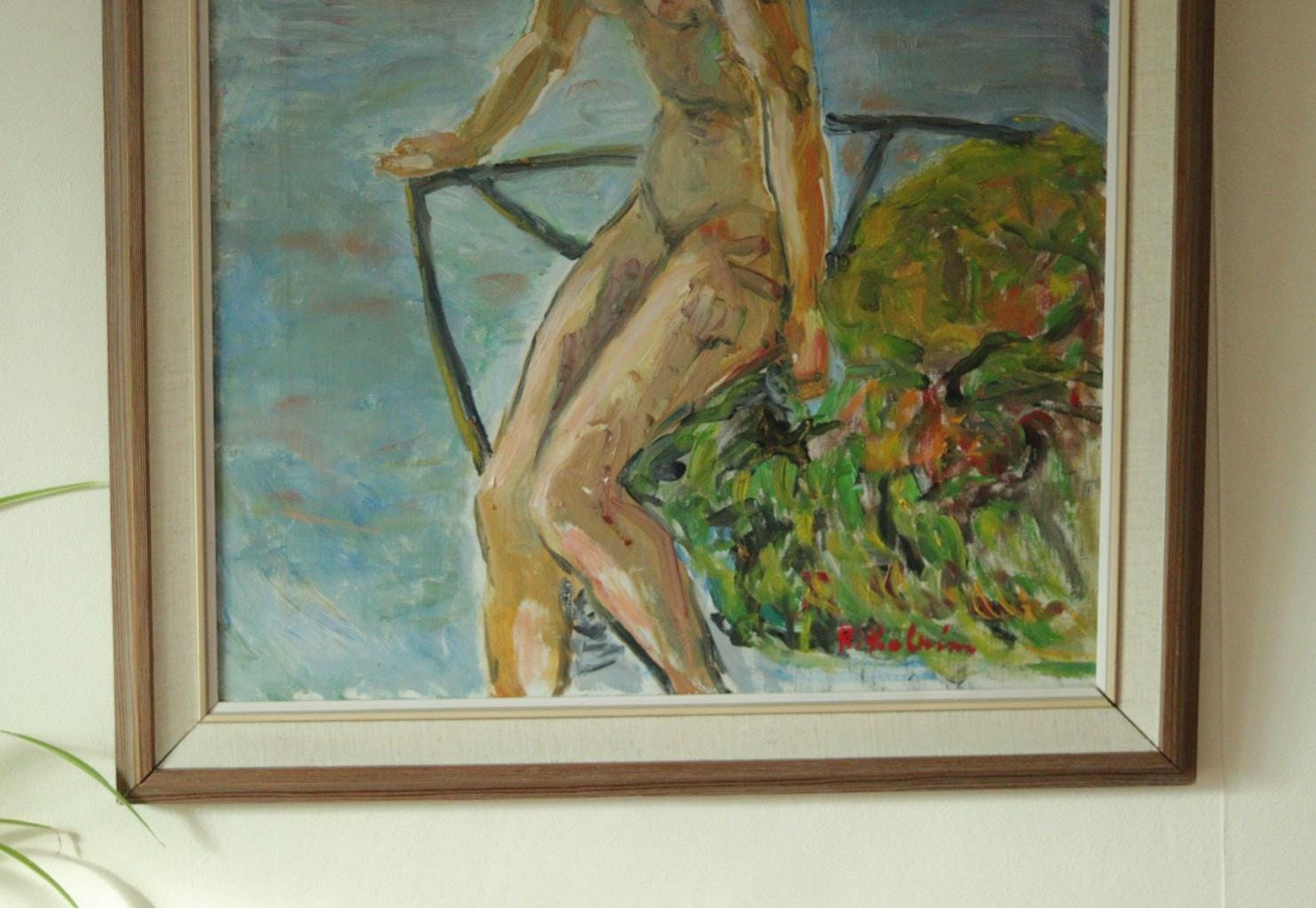 “Nude Overlooking the Sea” by R. Kolnim