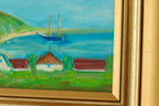 Original Vintage Landscape Painting on Panel – Hans Hansen