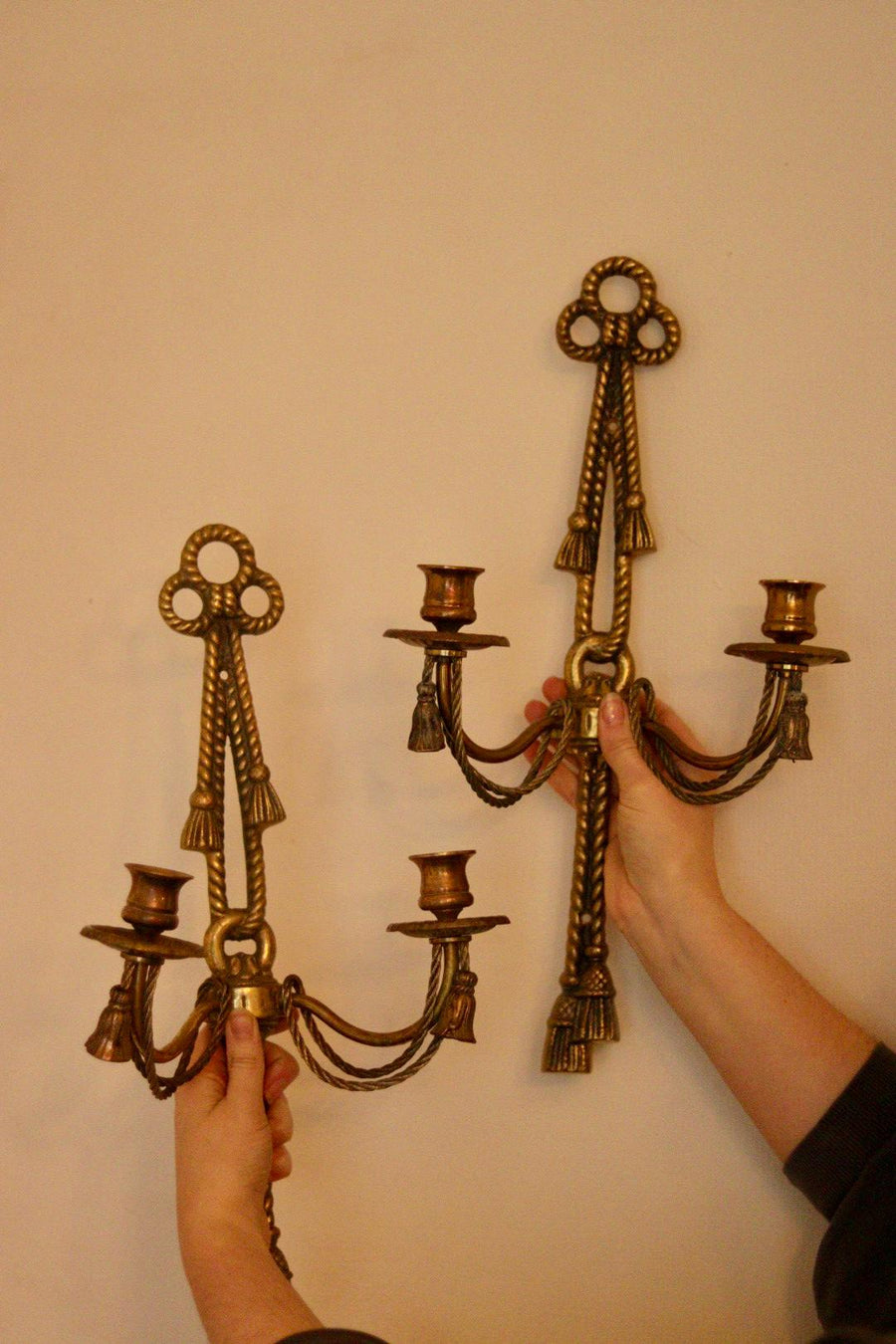 Pair of Vintage Brass Sconces
