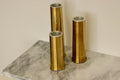 Original Trio of Mid-Century Brass Candle holders
