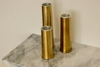 Original Trio of Mid-Century Brass Candle holders
