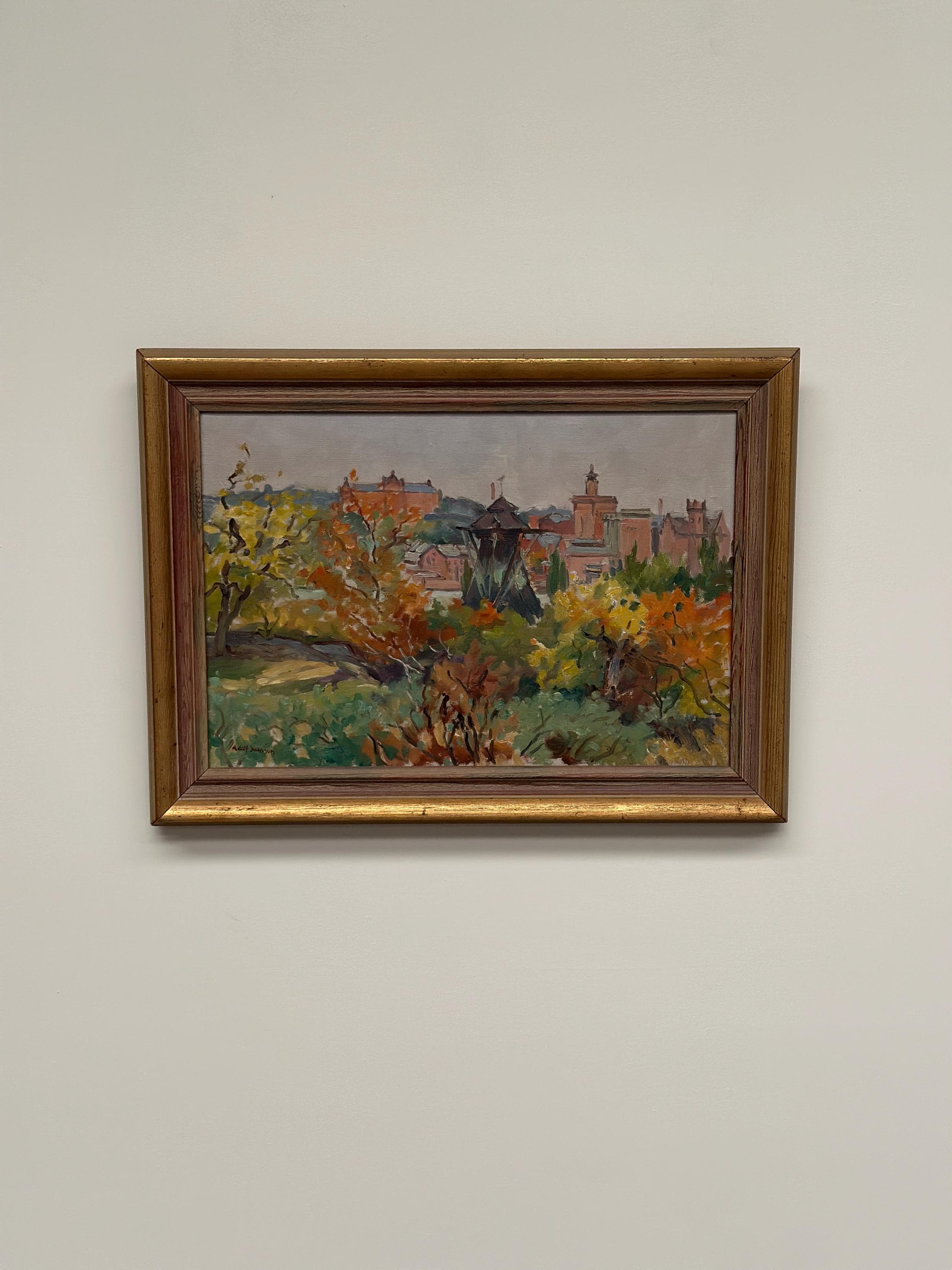 “City Obscured by Trees” by Adolf Jansson