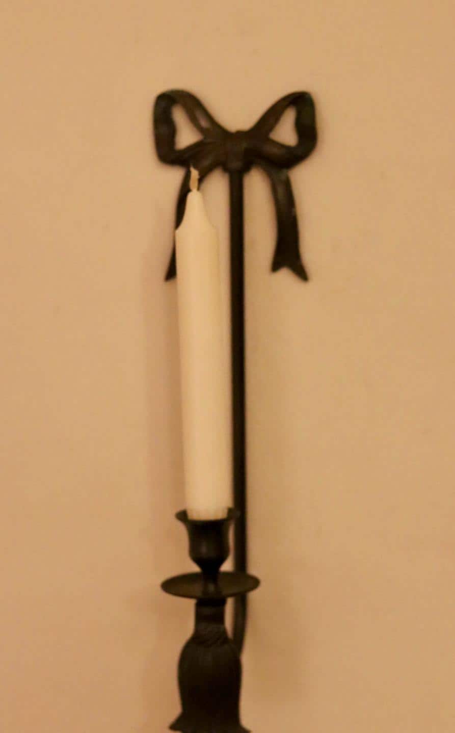 Vintage Pair of Ribbon Bow Sconces