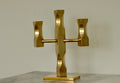Swedish Brass Three Arm Candelabra by Lars Åkesson for Vallonmässing