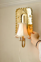 Pair of Swedish Mid Century Brass Sconces