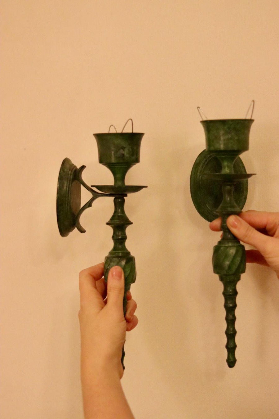 Post Modern Verdigris Sconces