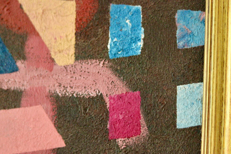 Original Swedish Oil on Panel " Abstract "
