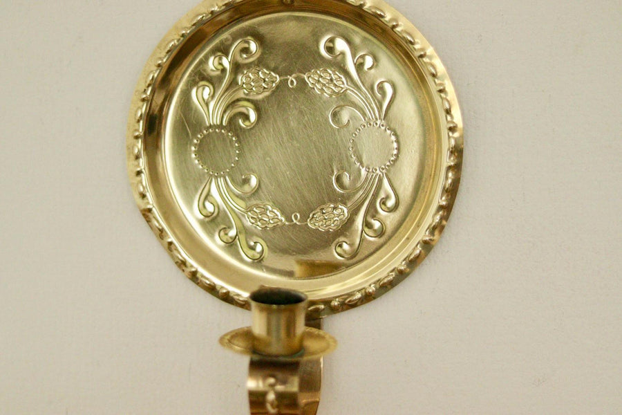 Pair Of Mid Century Swedish Brass Sconces