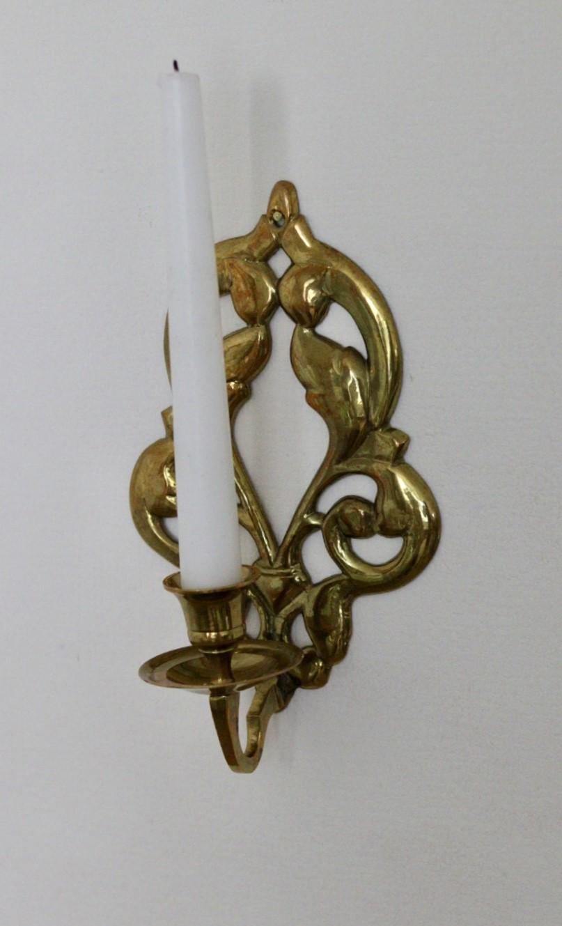 Pair Of Mid Century Swedish Brass Sconces