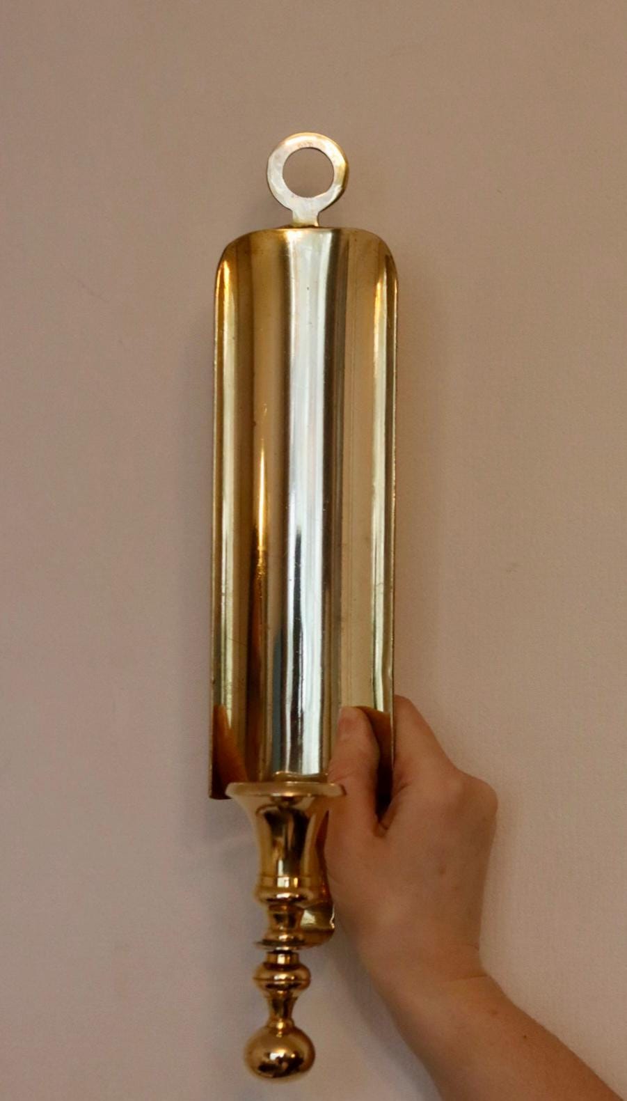 Pair of Mid-Century Swedish Brass Sconces