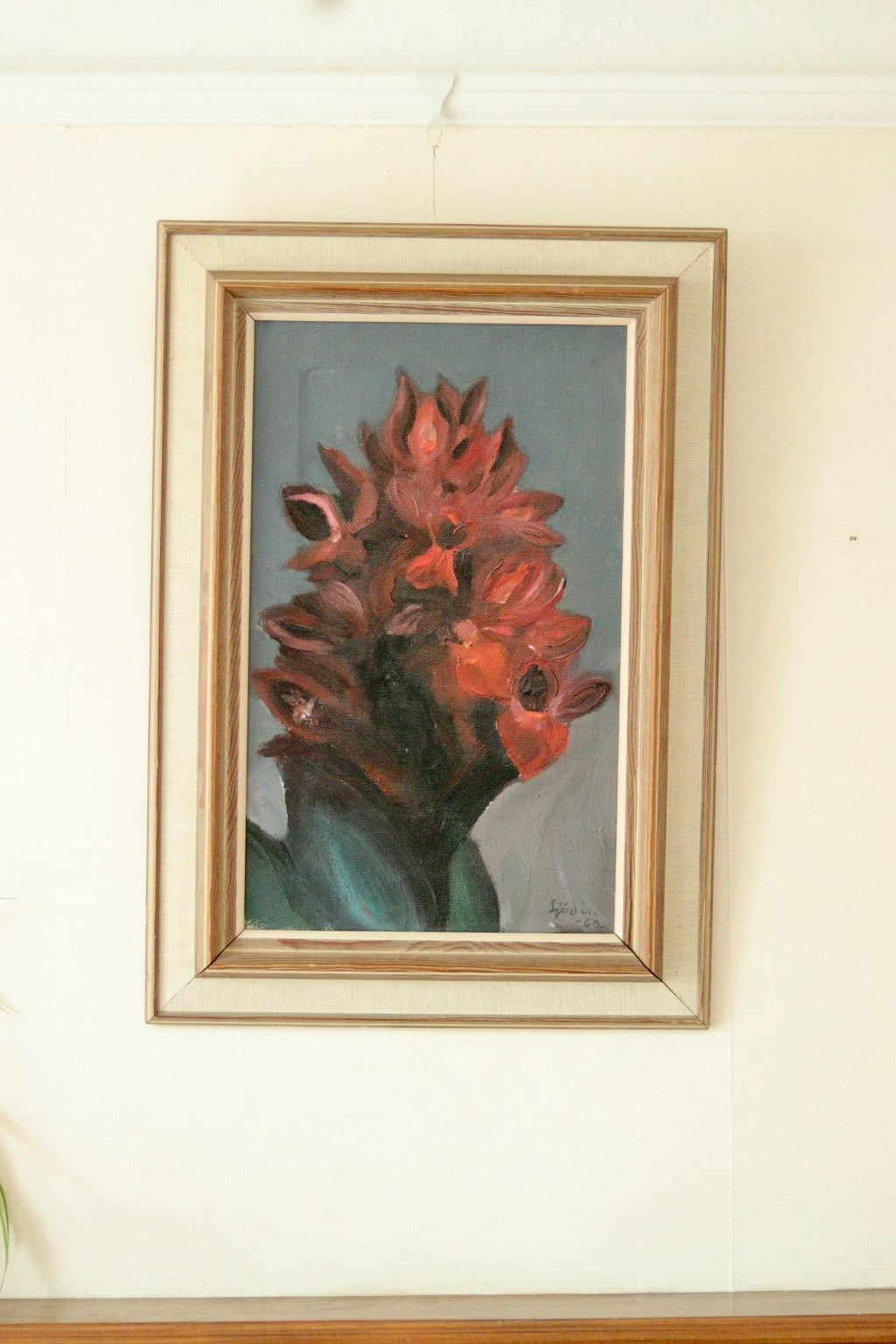 Original Vintage Oil on Canvas – "Flowers"