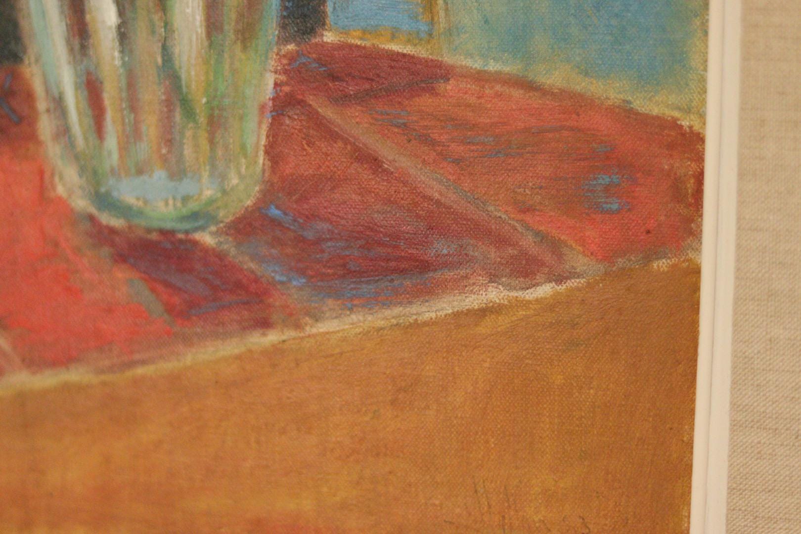 Mid-Century Swedish Oil on Masonite "Still Life"– Dated 1953