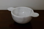 Gabriella – White Natural Marble Bowl with handles  | L 32cm W 20cm H 10cm