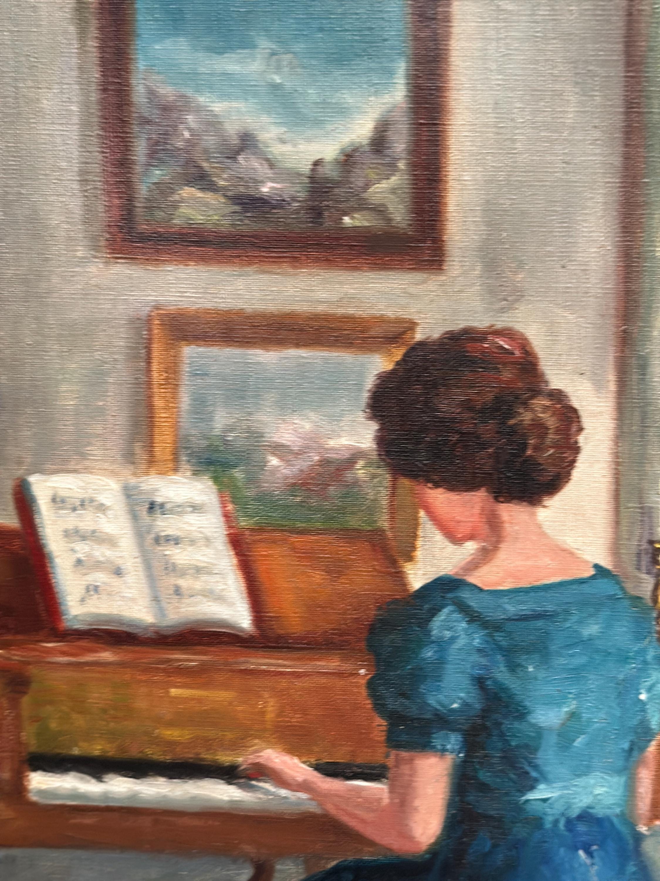 “Woman at Piano” by Inger Bo