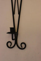 Pair of vintage black metal sconces