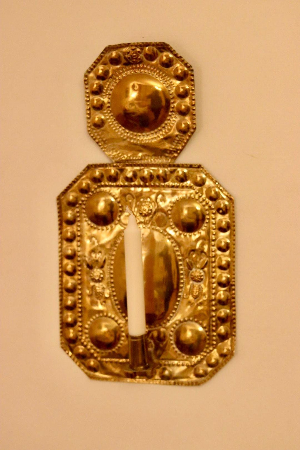 Large Mid-Century Swedish Brass Sconces