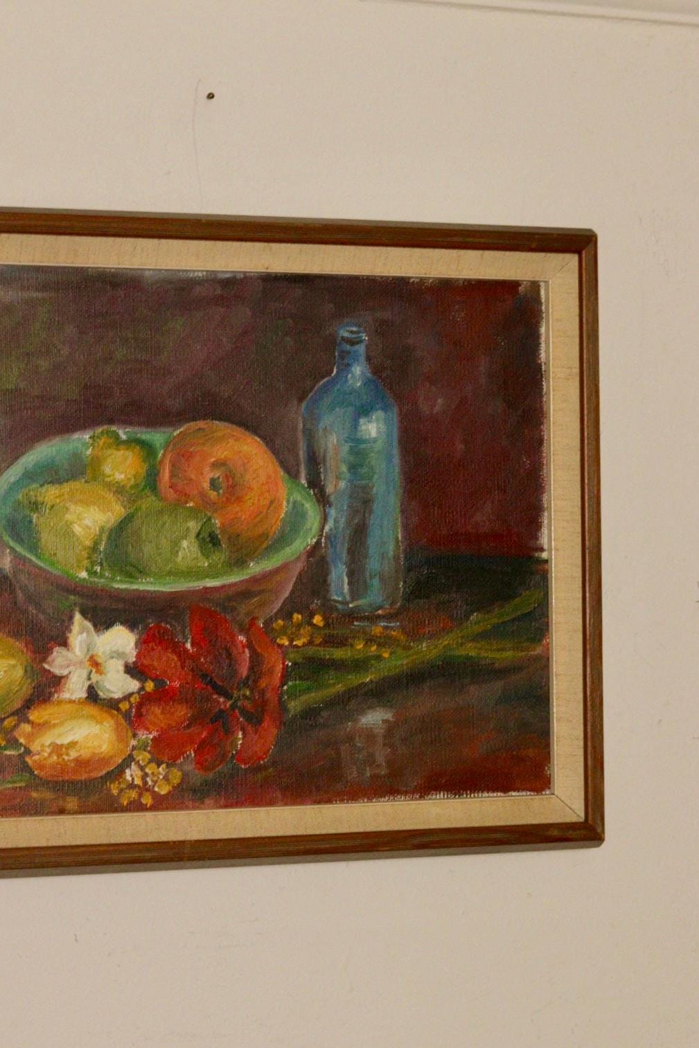 "Still Life, Bottle and Fruit" by Denoran