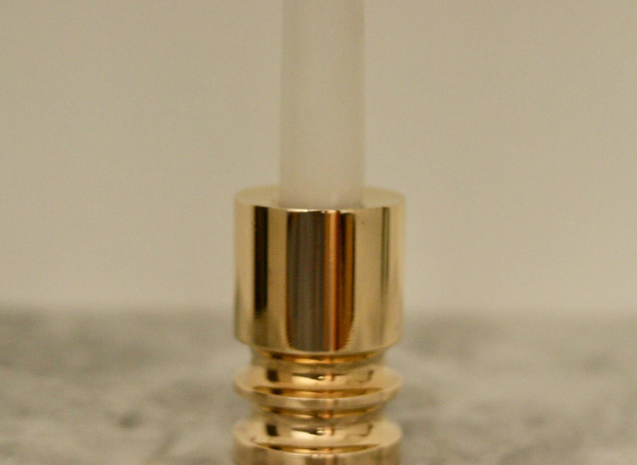 Pair of Mid-Century Swedish Brass Candle Holders
