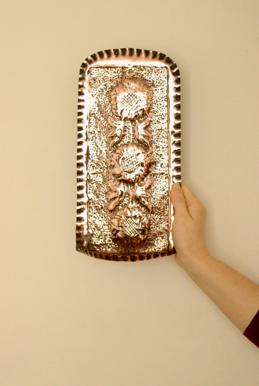 SINGLE Mid Century Swedish Copper Sconce