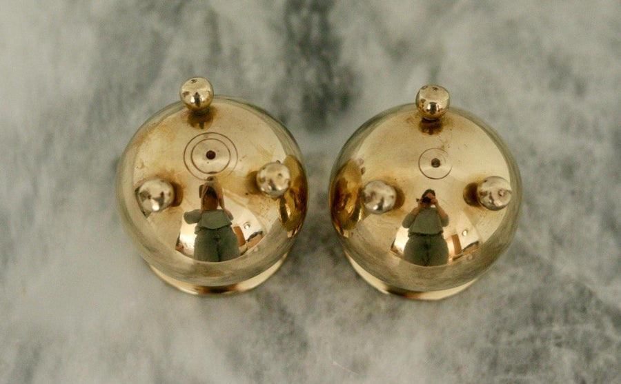 Pair of Mid-Century Swedish Brass Candle Holders