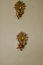 Pair Of Large Mid Century Swedish Brass Sconces