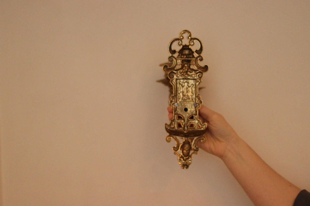SINGLE Mid Century Swedish Brass Sconce