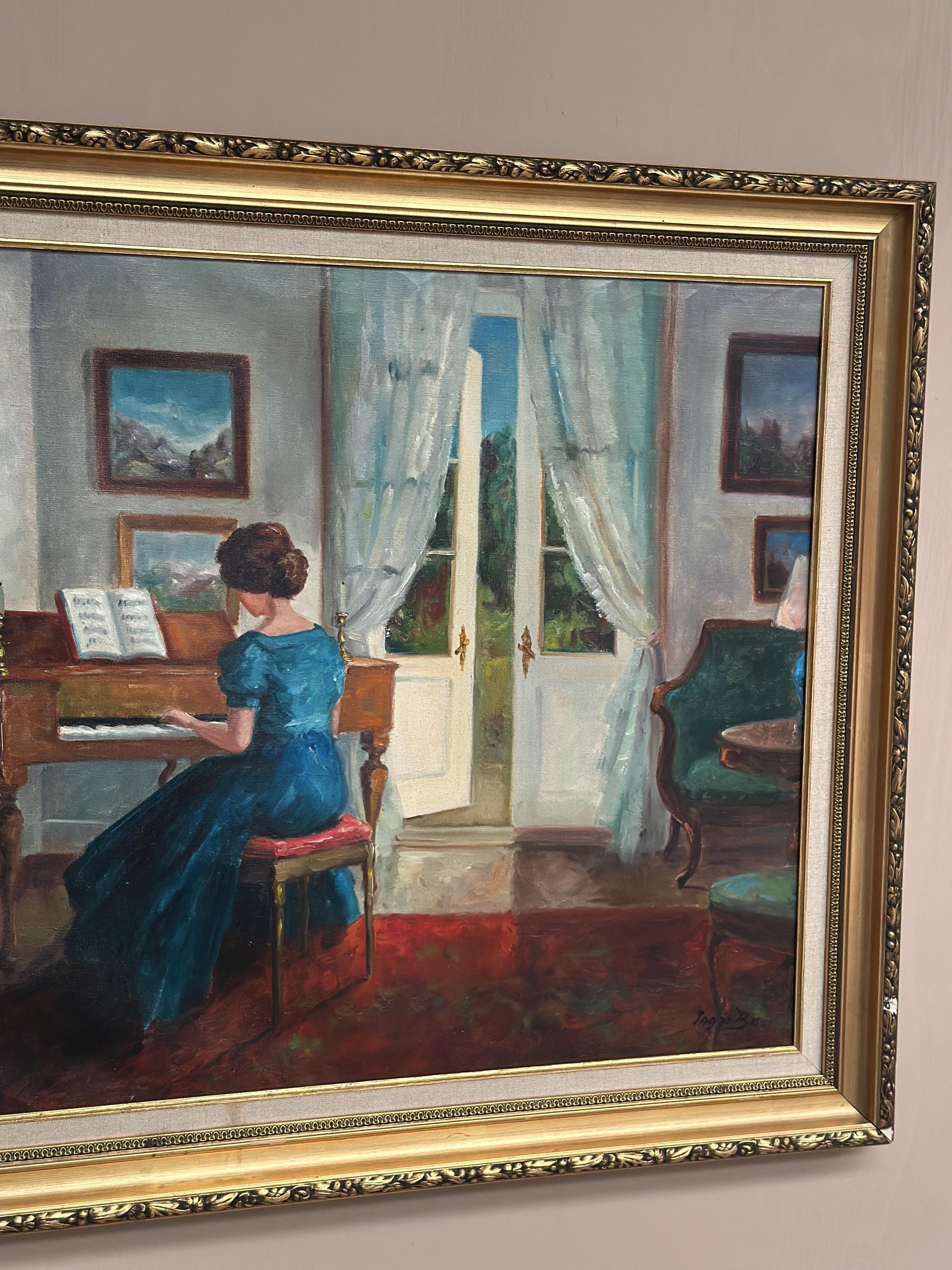 “Woman at Piano” by Inger Bo