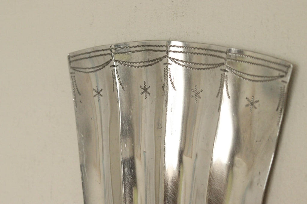 1925, Pair Of Early Century Swedish Pewter Sconces by Tage Fong‑Stedt