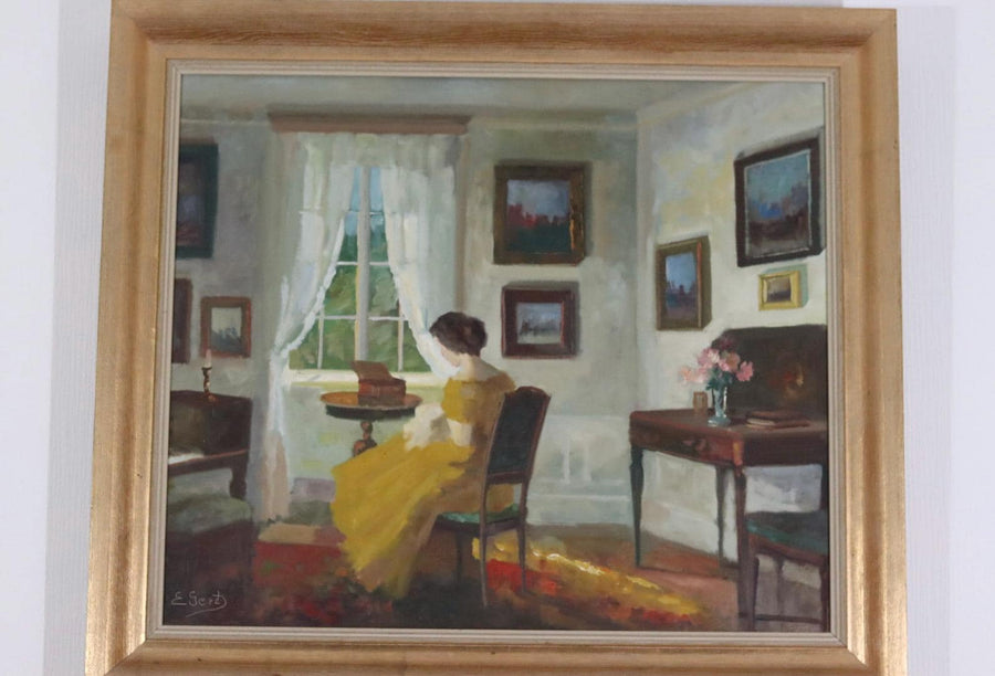 “Interior with Woman” by Edith Gert