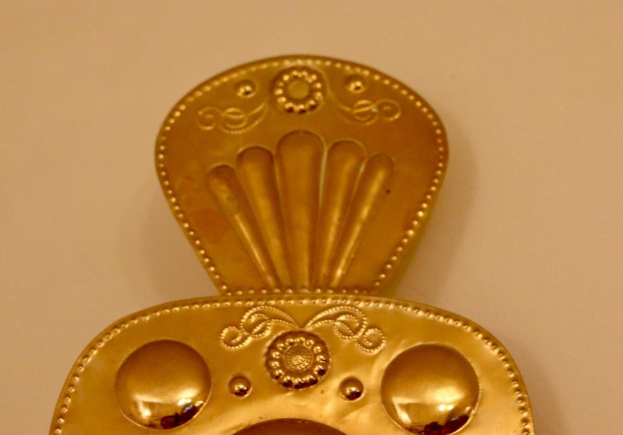 Baroque Style Large Mid-Century Brass Swedish Sconces