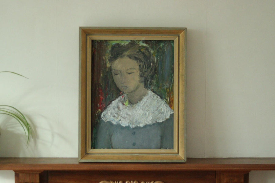 Original Swedish Mid Century Oil on Panel –Portrait of a Woman