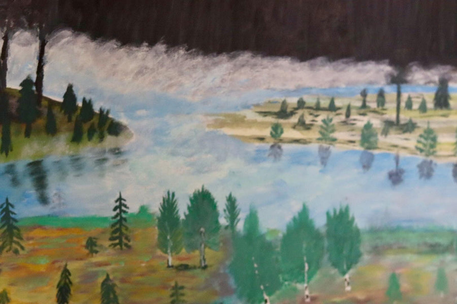 "Morning Mist Over The Forest Lake" by RAGNAR ALNEVIK