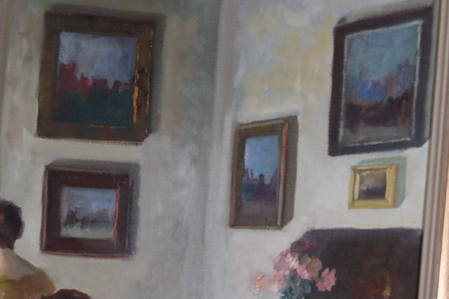 “Interior with Woman” by Edith Gert