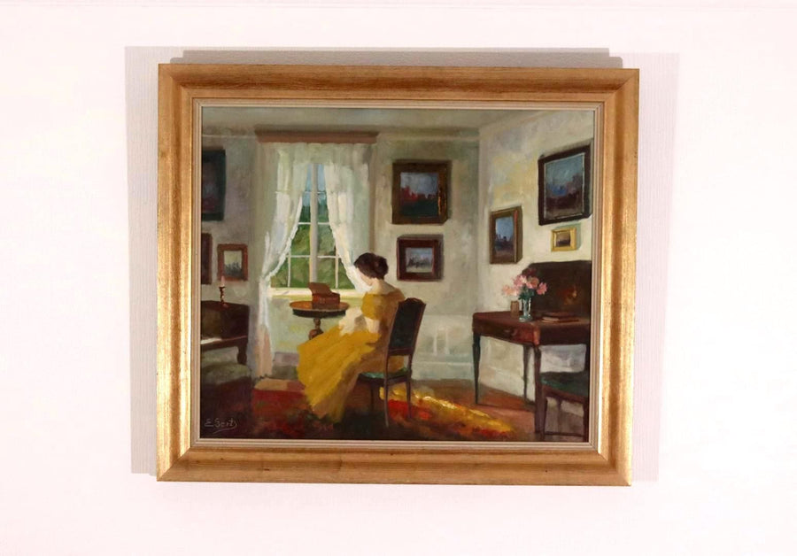 “Interior with Woman” by Edith Gert