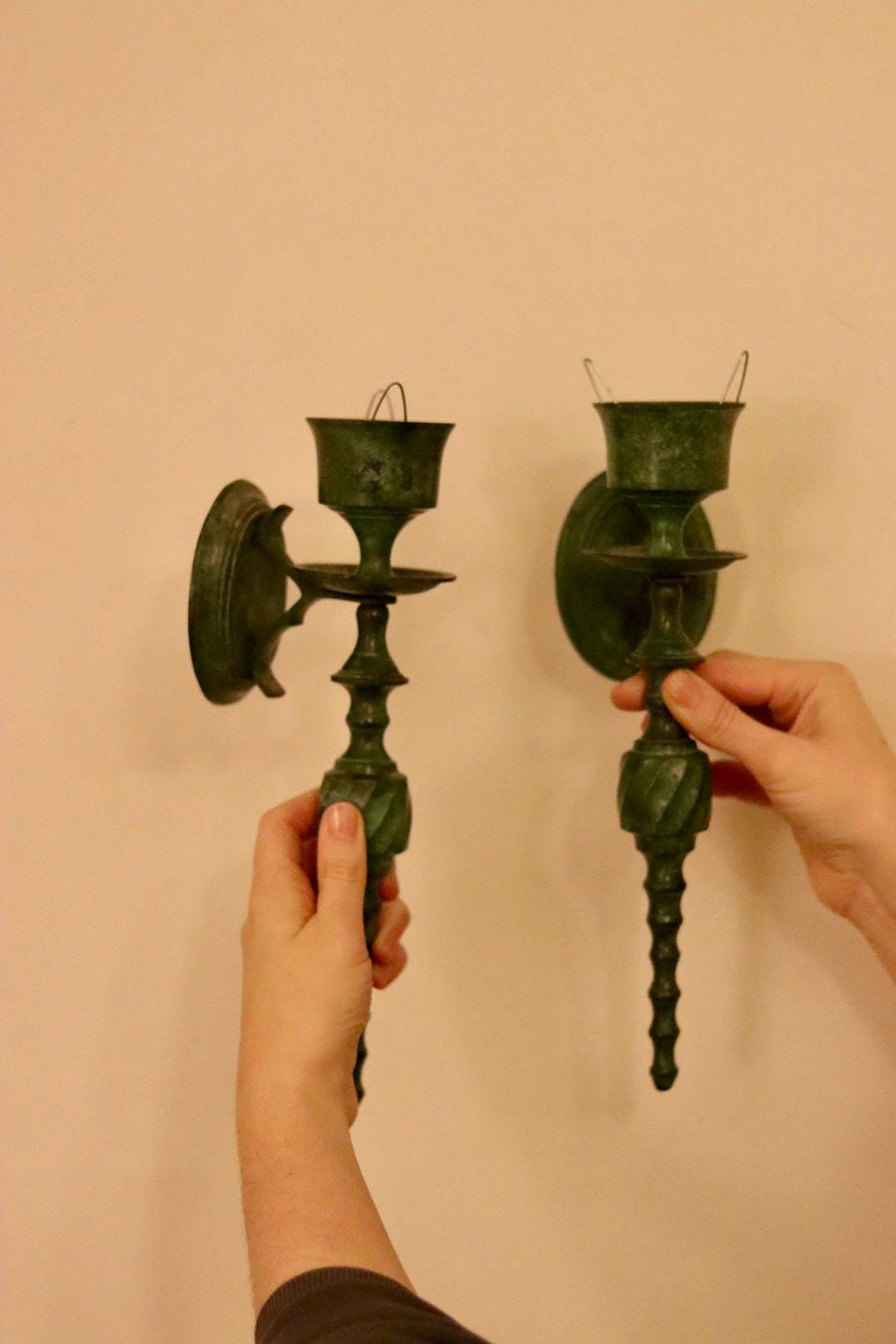 Post Modern Verdigris Sconces