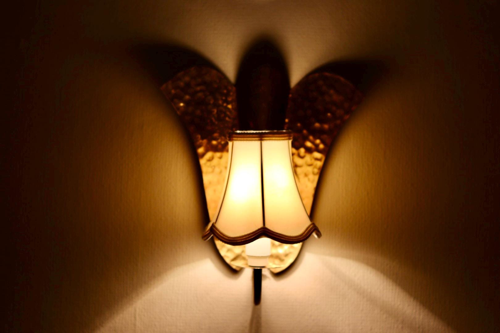 Pair of Swedish Mid-century Brass Electric Sconces