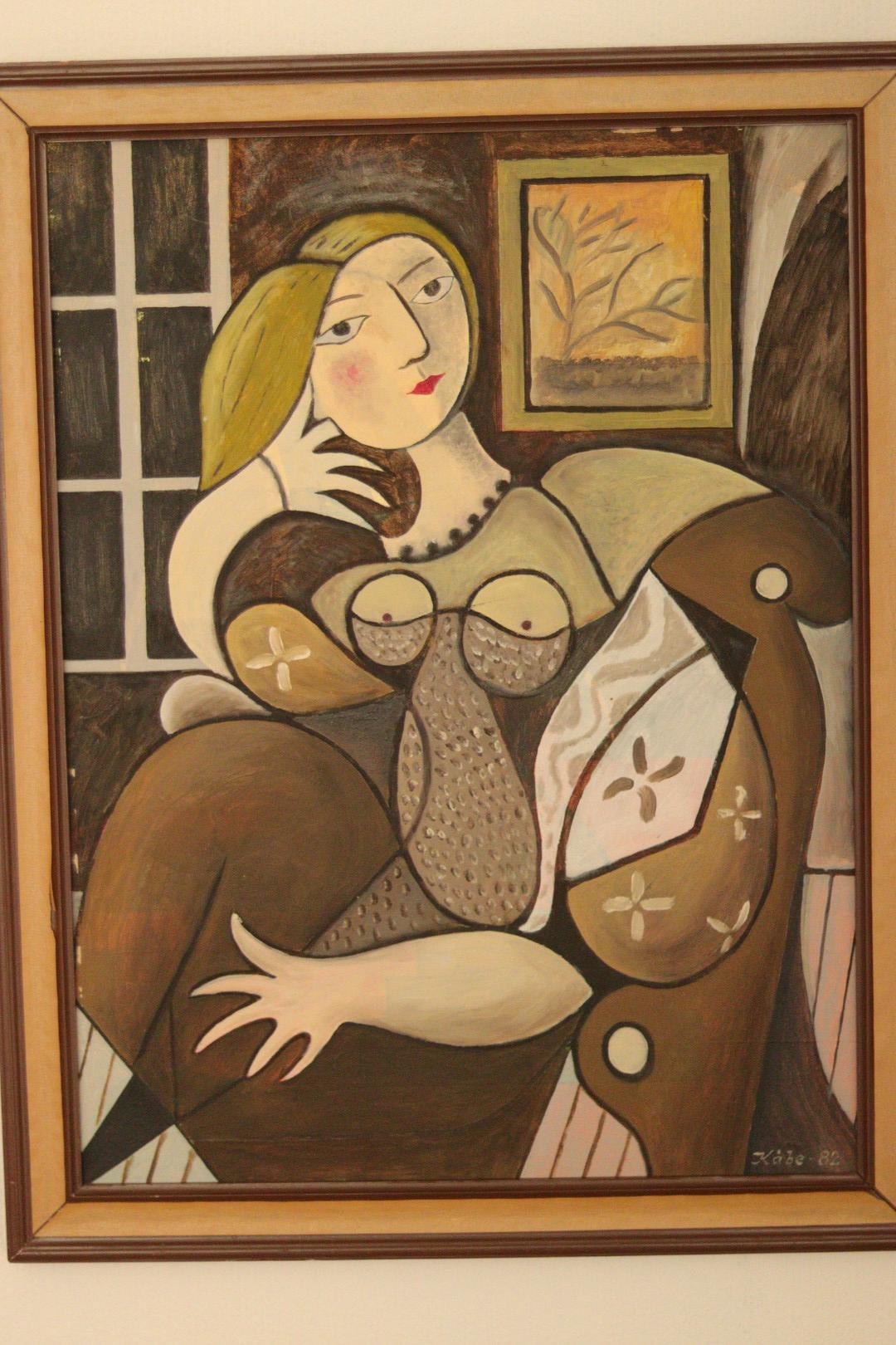 “Sitting Portrait” by Kabe after Pablo Picasso