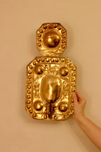 Large Mid-Century Swedish Brass Sconces