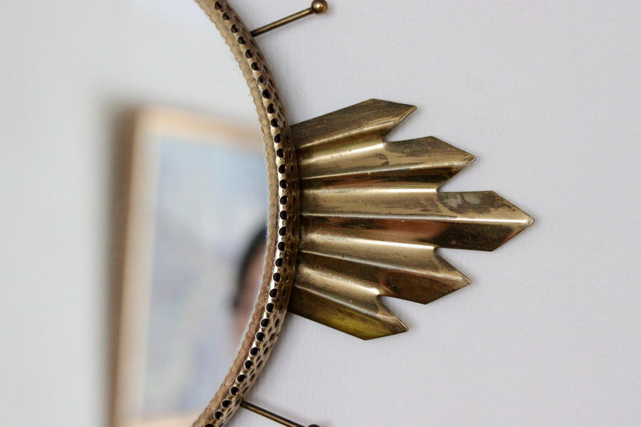 Vintage Sun Burst Wall Mirror