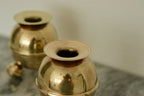 Pair of Mid-Century Swedish Brass Candle Holders