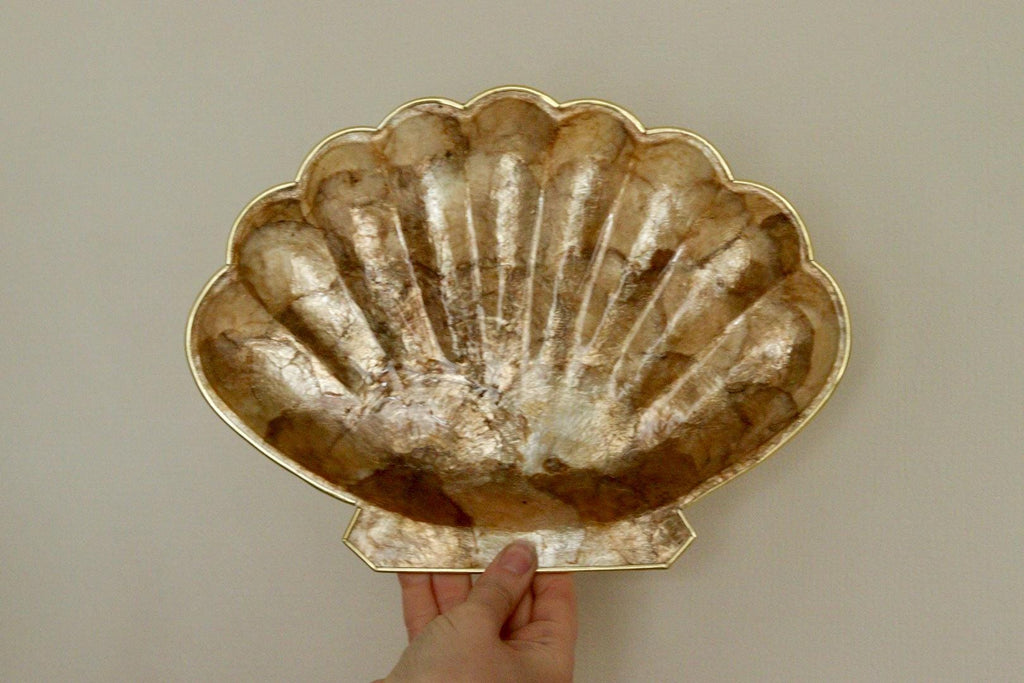 Vintage Scallop Capiz Shell Plate