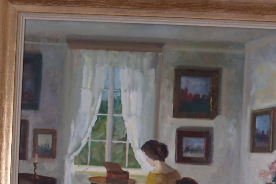 “Interior with Woman” by Edith Gert