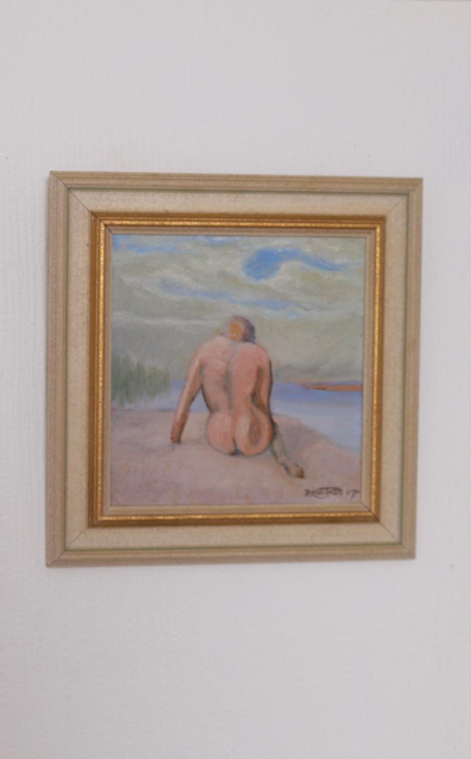“Woman’s Back on the Beach” by H. Knutson