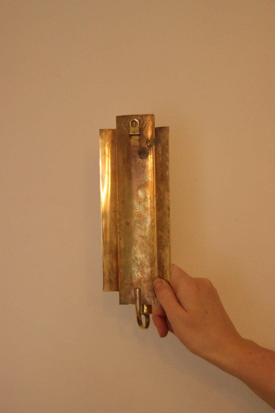 Pair Of Mid Century Swedish Brass Sconces