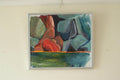 Original Swedish Abstract Oil on Canvas Painting "Abstract Rocks"