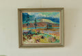 Original Mid Century Oil on Panel – “Landscape with Mountain”
