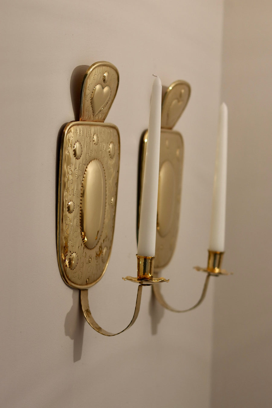 Pair of Mid-Century Swedish Brass Sconce