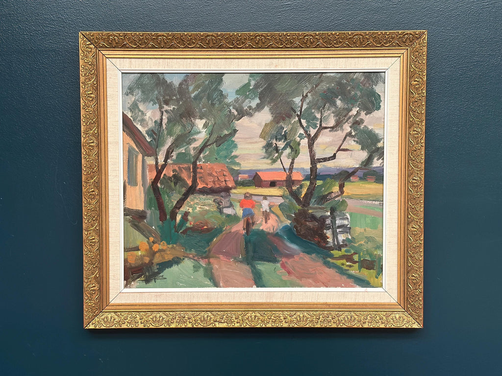 “On Bicycle” by Oskar Person – Signed