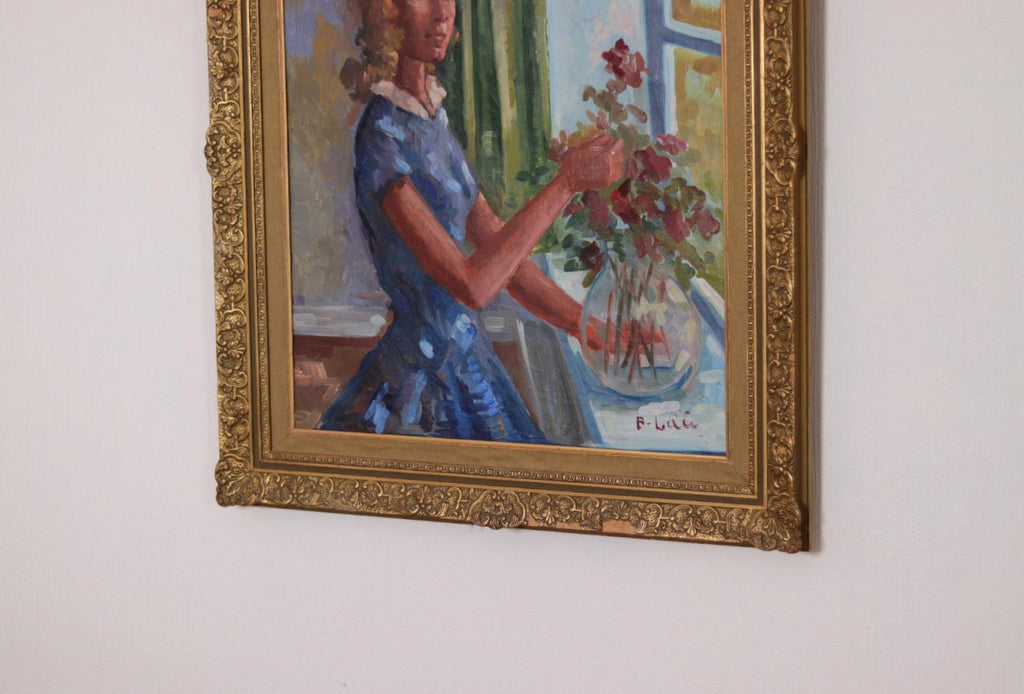 “Woman with Flowers” by Bendt Lauritzen